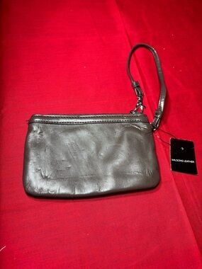 Wilsons Leather Dark Brown Leather Wristlet Pouch